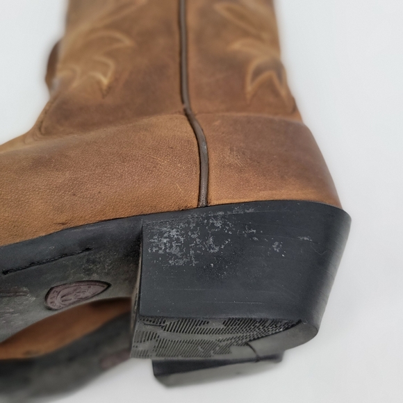 Ariat Heritage R Toe Distressed Brown Cowgirl Western Boots Size 11 EU 42.5 - Picture 15 of 16